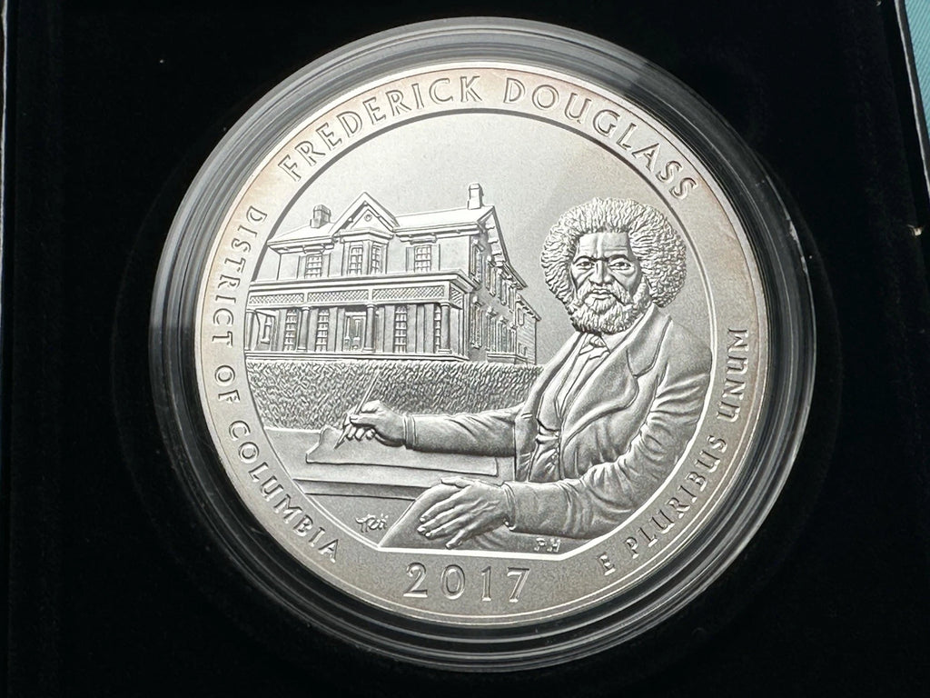 2017-P 5 oz .999 Fine Silver ATB Burnished Coin Frederick Douglass NHS