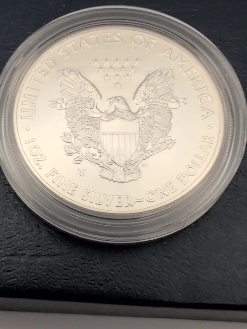 2012-W American Silver Eagle 1 oz Burnished Uncirculated Coin OGP & COA