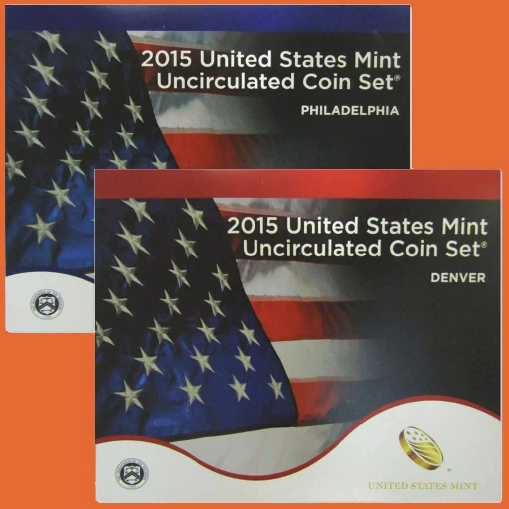 2015 P&D US Mint Uncirculated Set 28 Coins with OGP