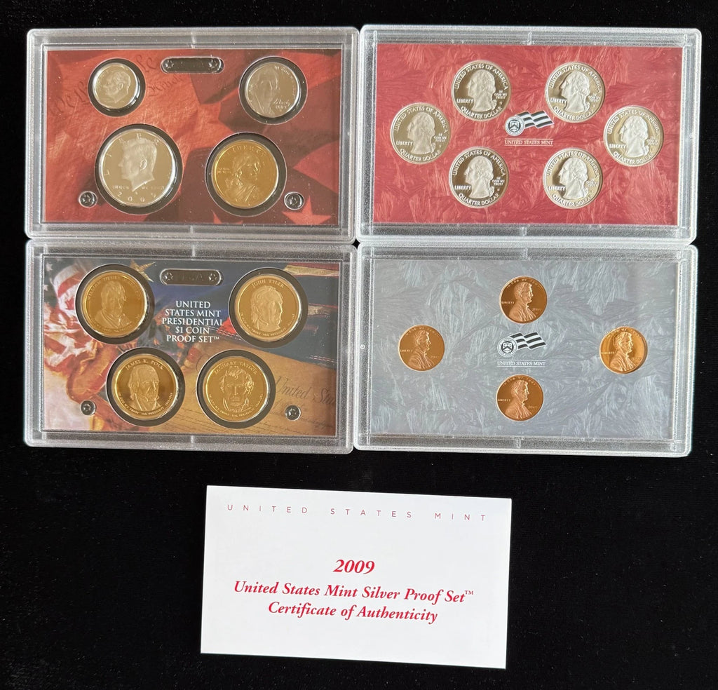 2009-S US Mint Silver Proof Set 18 Coins w/ Box & COA