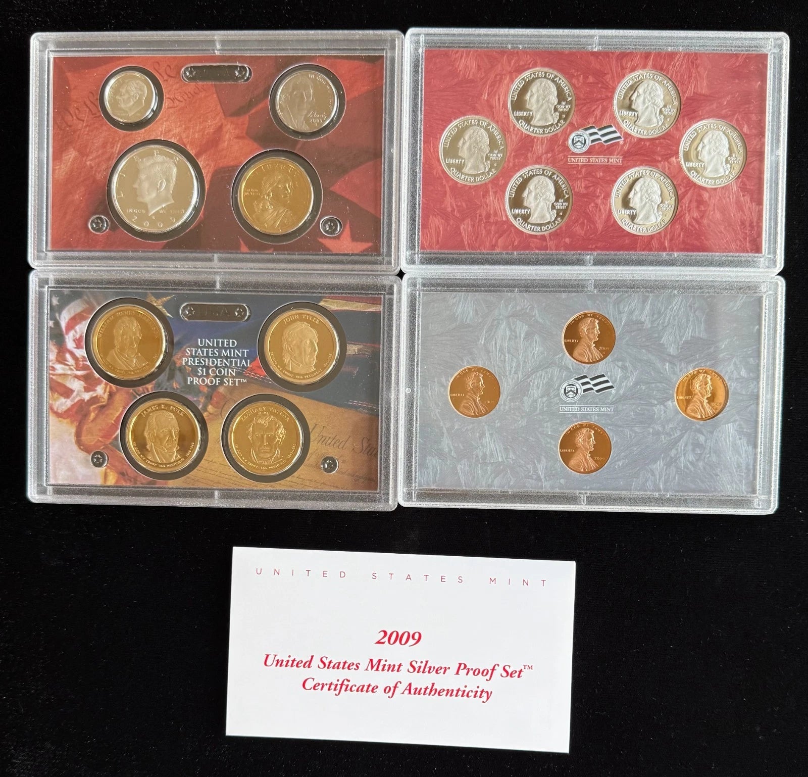 2009-S US Mint Silver Proof Set 18 Coins w/ Box & COA