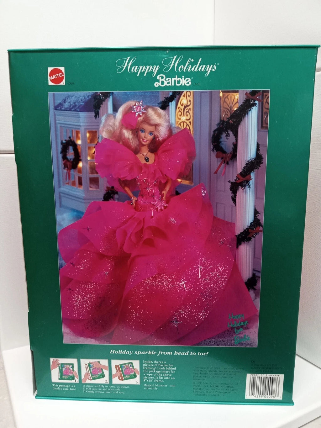 1990 Mattel Happy Holidays Barbie Special Edition Collector Doll