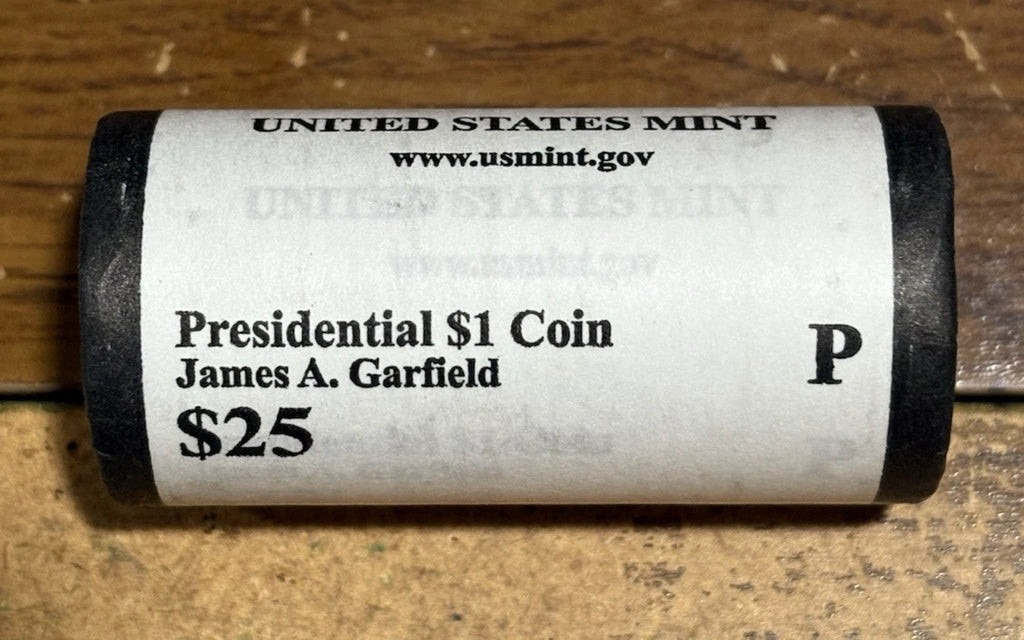 2011-P James A. Garfield Presidential Dollar 25-Coin Uncirculated Roll