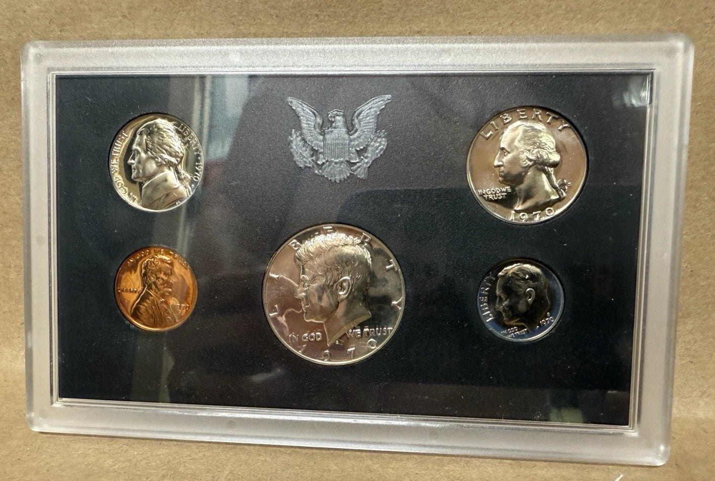 1970-S US Mint Proof Set 5 Coins with Blue Envelope