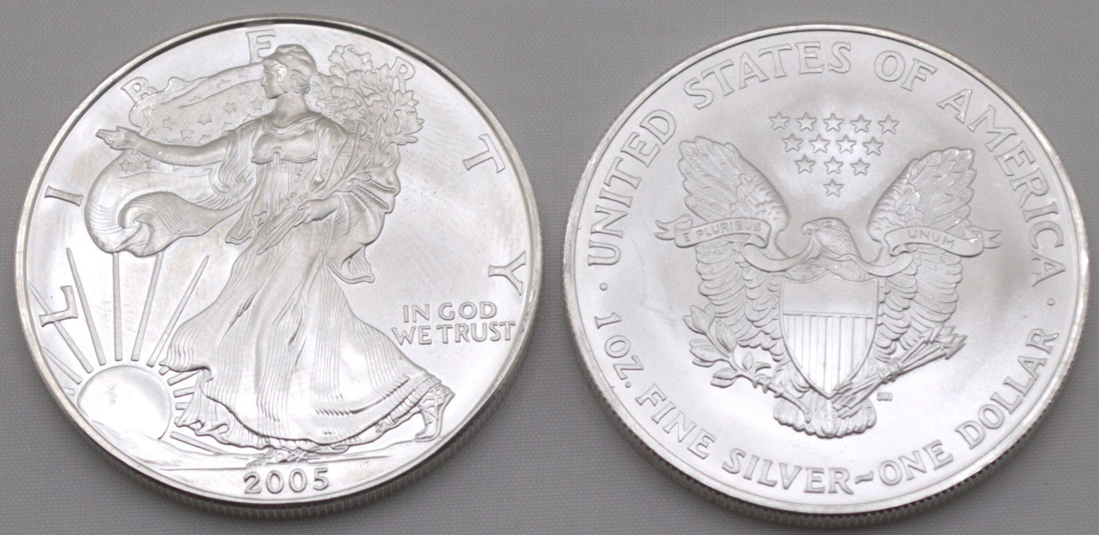 2005 American Silver Eagle 1 oz .999 Fine Silver Bullion Coin 20-Coin Roll Original Tube