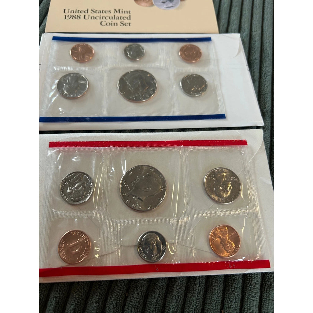 1988 P&D US Mint Uncirculated Set Philadelphia & Denver