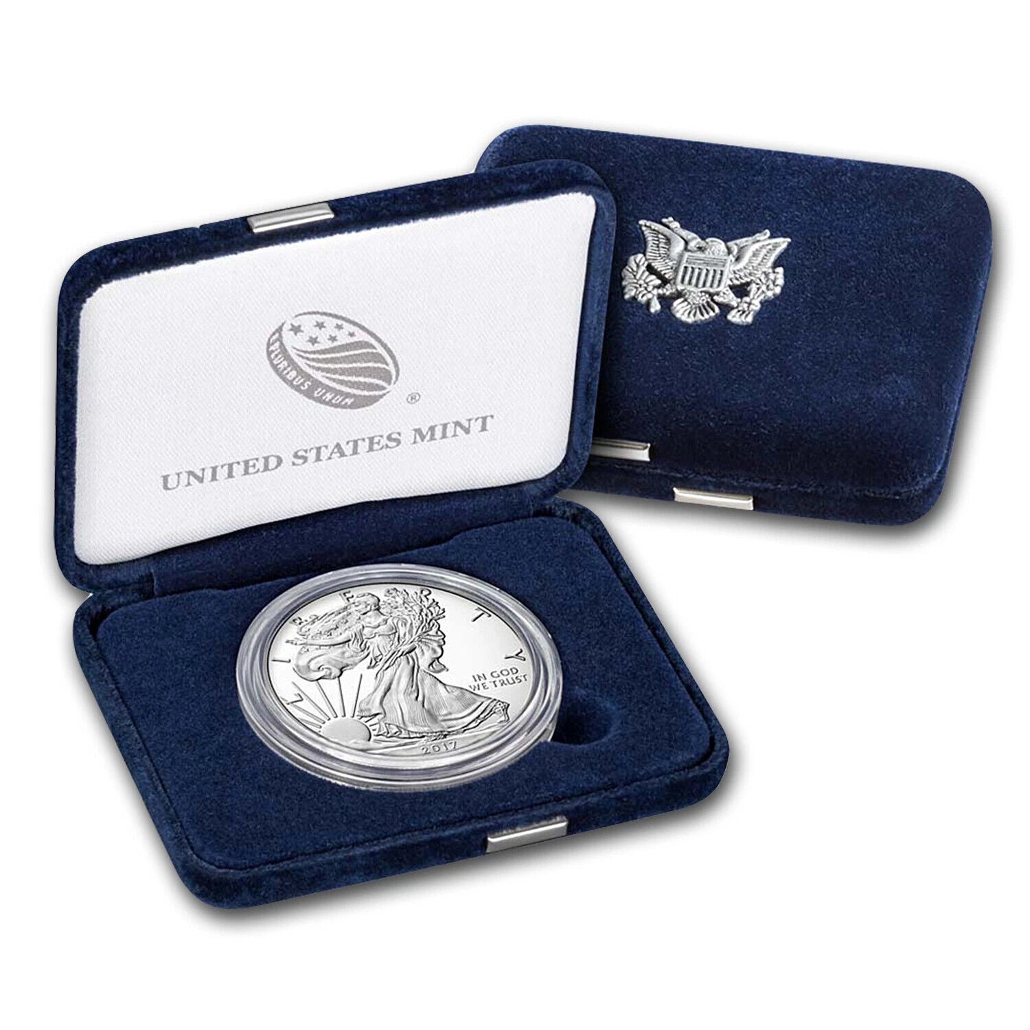 2017-W American Silver Eagle 1 oz Proof Silver Dollar Box & COA