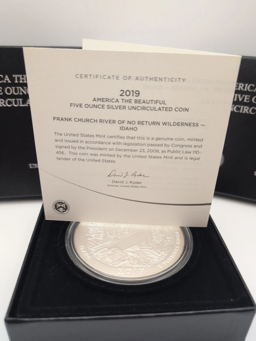 2019-P 5 oz .999 Fine Silver ATB Coin Frank Church River of No Return Wilderness, Idaho