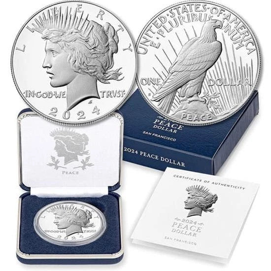 2024-S Peace Silver Dollar $1 Proof OGP & COA San Francisco Mint