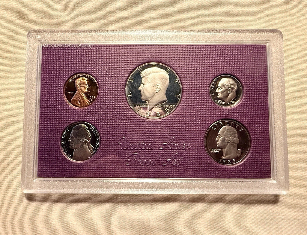 1985-S US Mint Proof Set 5 Coins with OGP & COA