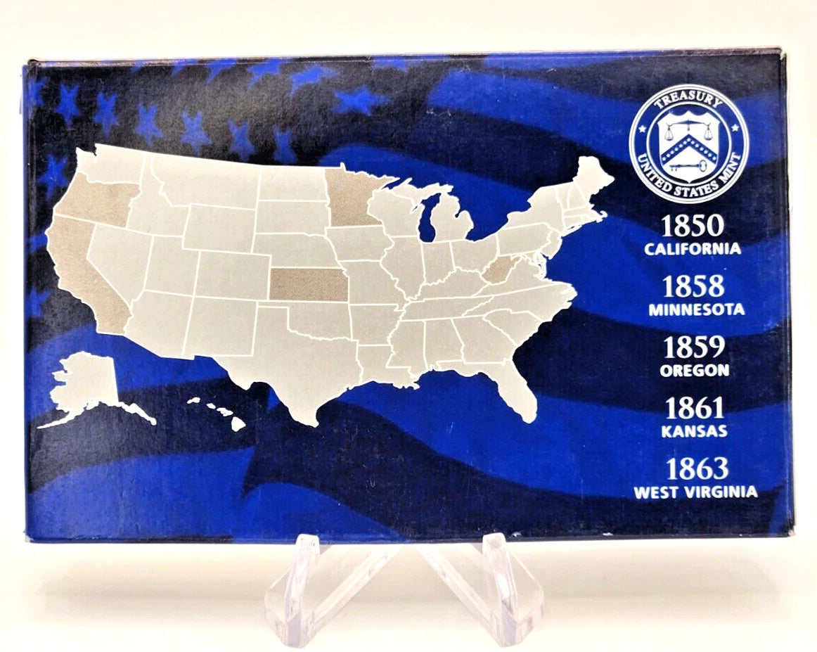 2005-S US Mint 50 State Quarters Proof Set 5 Coins with OGP & COA