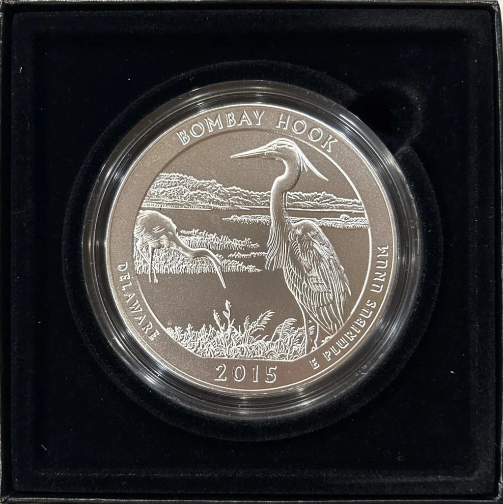 2015-P 5 oz .999 Fine Silver ATB Coin Bombay Hook National Wildlife Refuge