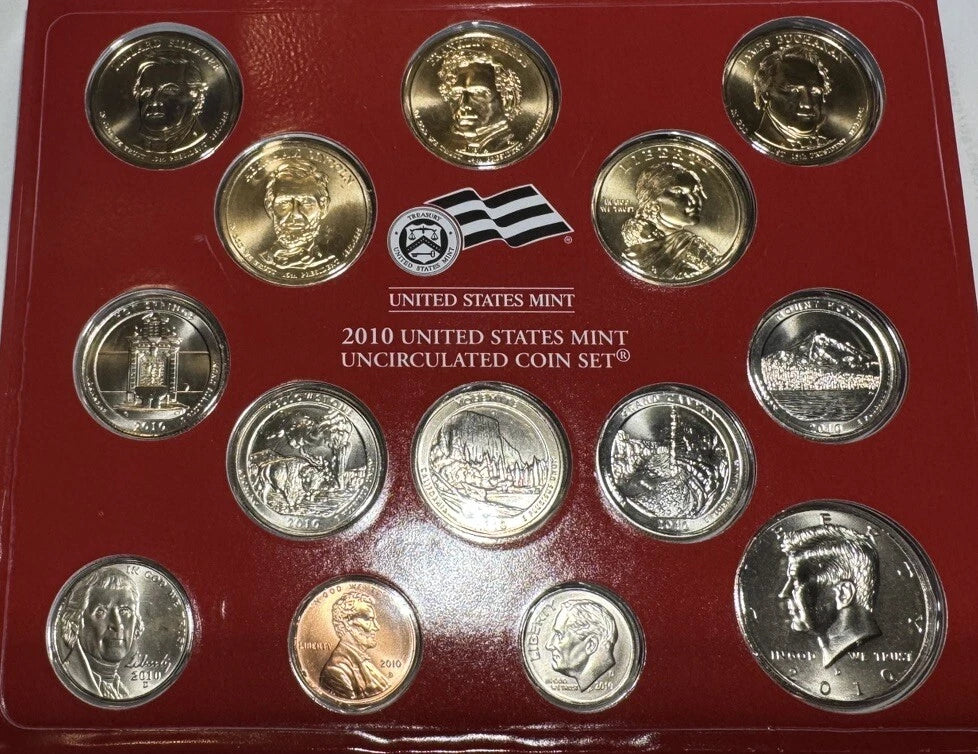2010 P&D US Mint Uncirculated Set 28 Coins Satin Finish OGP w/ COA