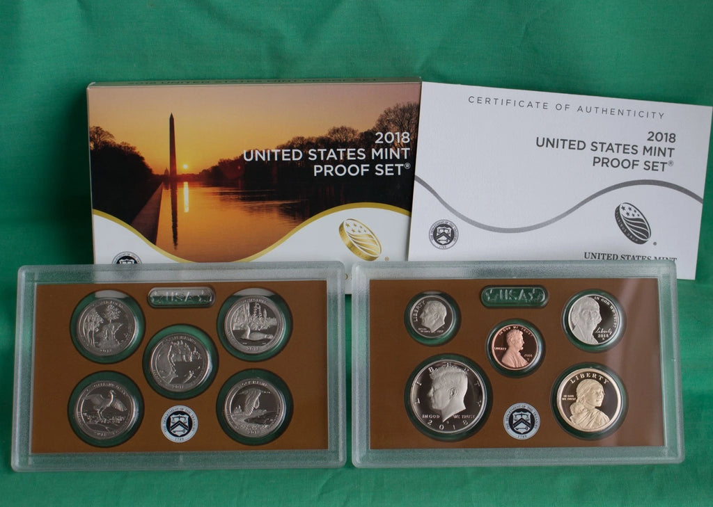 2018-S US Mint Proof Set 10 Coins w/ Box & COA