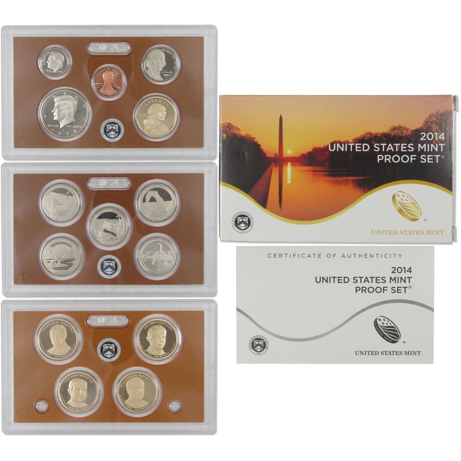 2014-S US Mint Clad Proof Set 14 Coins with OGP & COA
