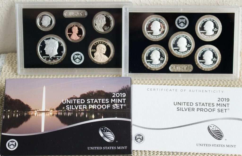 2019-S US Mint Silver Proof Set 10 Coins w/ Box & COA
