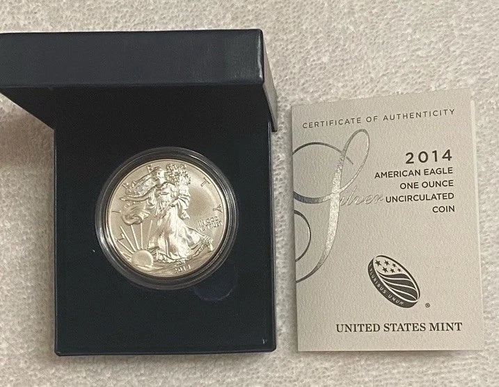2014-W American Silver Eagle 1 oz Proof Silver Dollar Box & COA