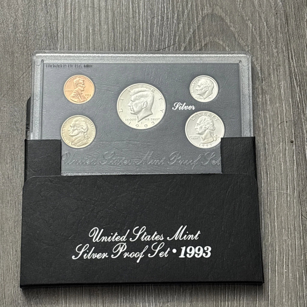 1992-S US Mint Silver Proof Set 5 Coins with Black Box & COA