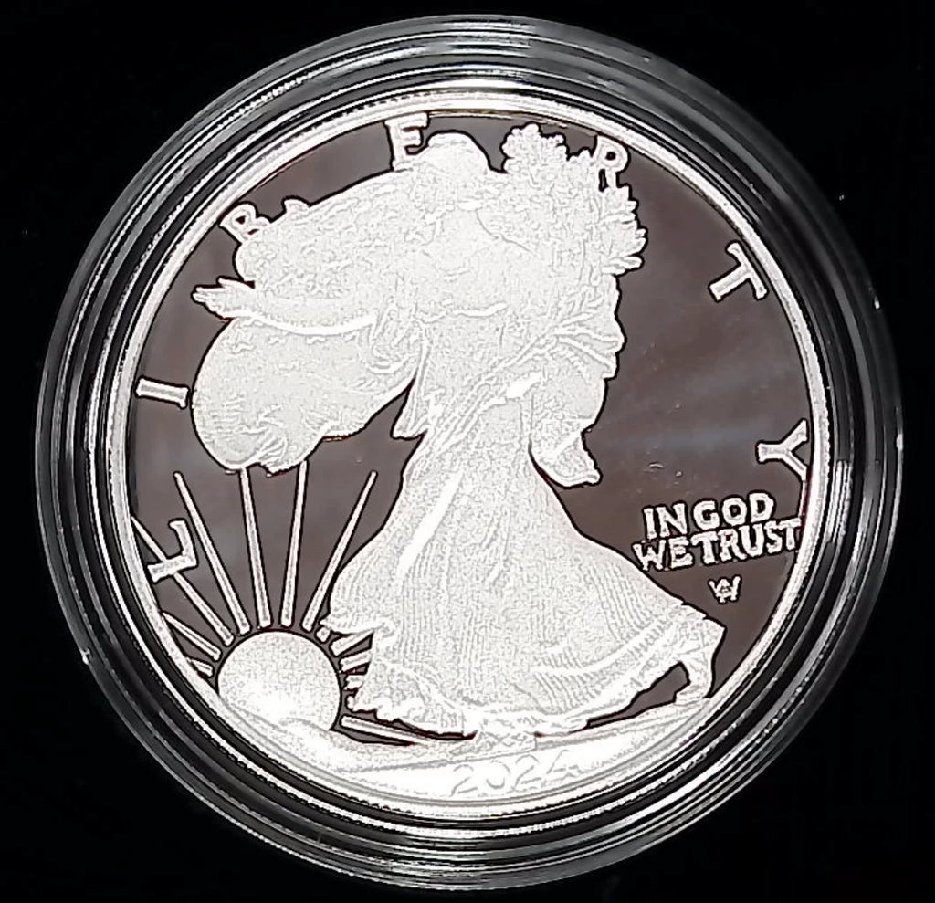 2024-S American Silver Eagle 1 oz Proof Silver Dollar Box & COA San Francisco