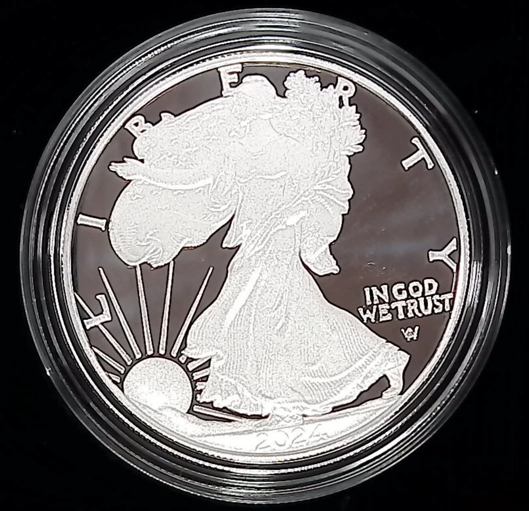 2024-S American Silver Eagle 1 oz Proof Silver Dollar Box & COA San Francisco