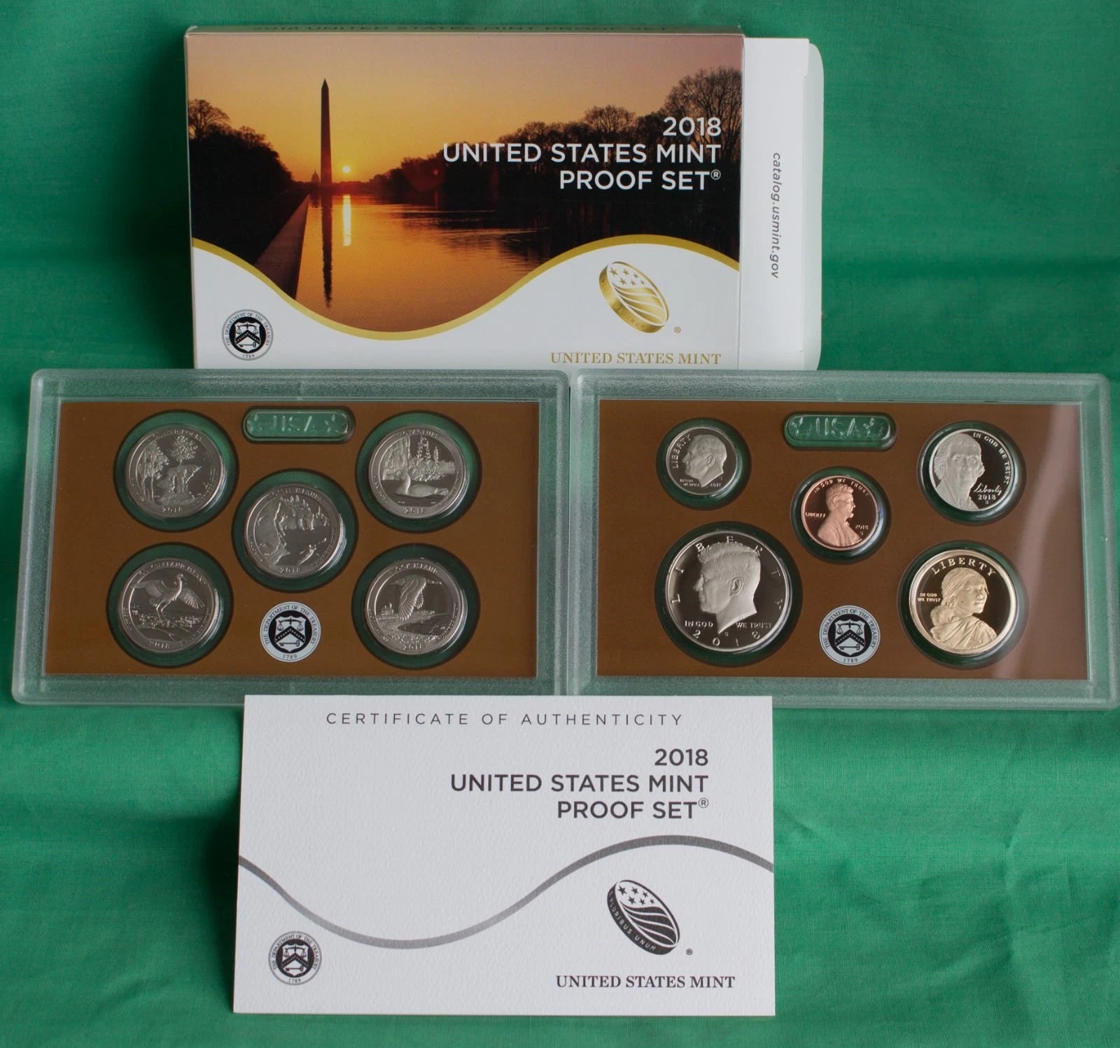 2018-S US Mint Proof Set 10 Coins w/ Box & COA