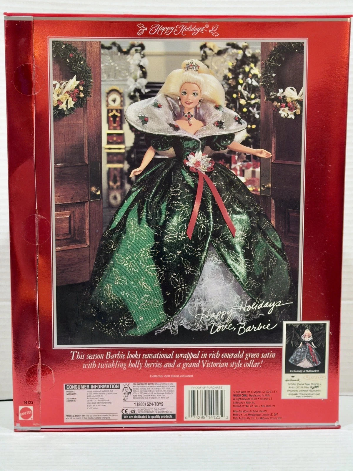 1995 Mattel Happy Holidays Barbie Special Edition Collector Doll NRFB
