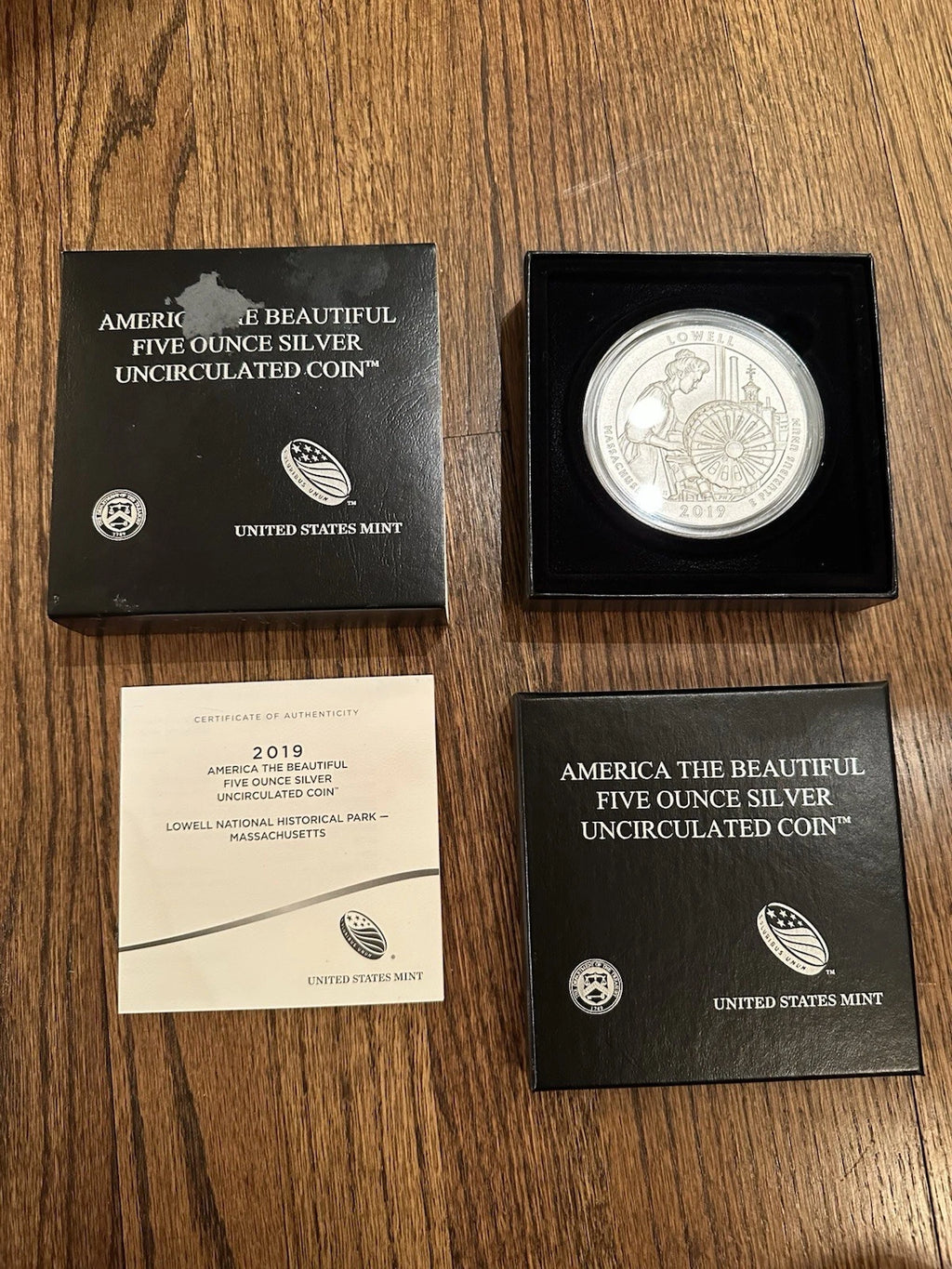 2019-P 5 oz .999 Fine Silver ATB Coin Lowell National Historical Park