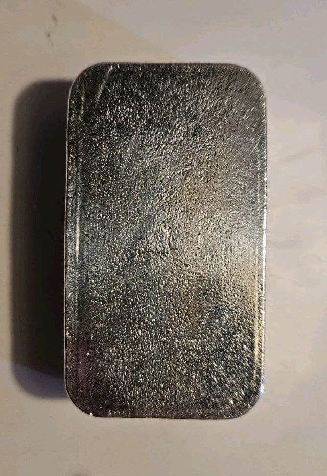 10 oz .999 Fine Silver Cast Bar Fleur de Lis Design