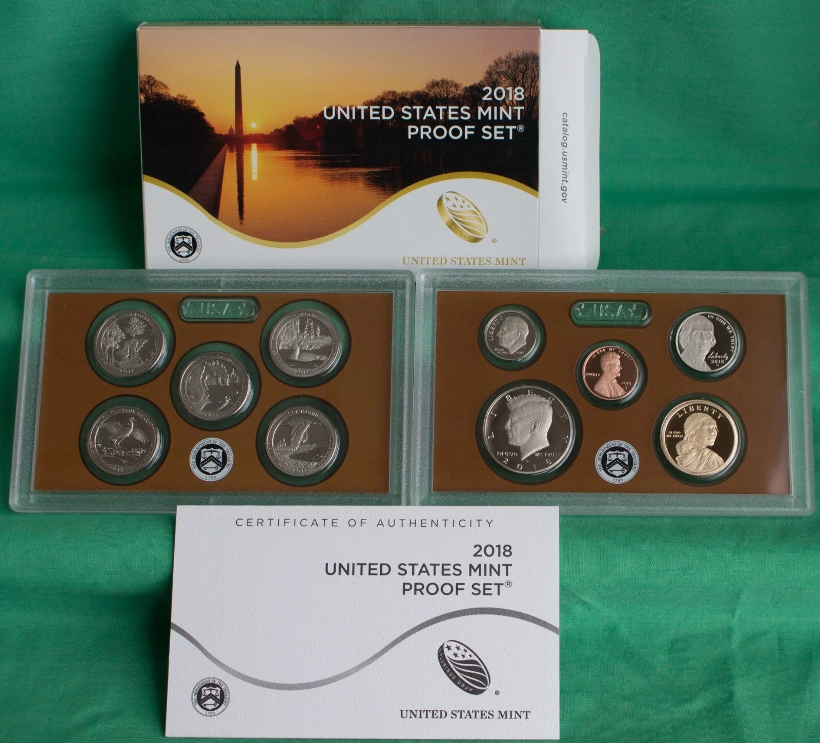 2018-S US Mint Proof Set 10 Coins w/ Box & COA