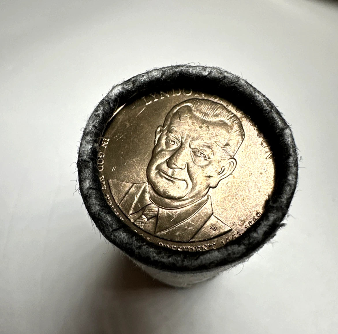 2015-P Lyndon B. Johnson Presidential Dollar 25-Coin Uncirculated Roll