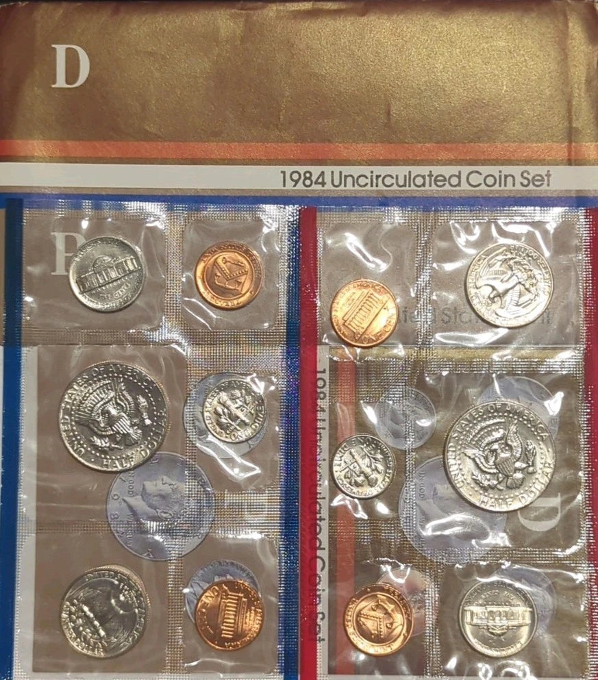 1984 P&D US Mint Uncirculated Set 12 Coins with OGP