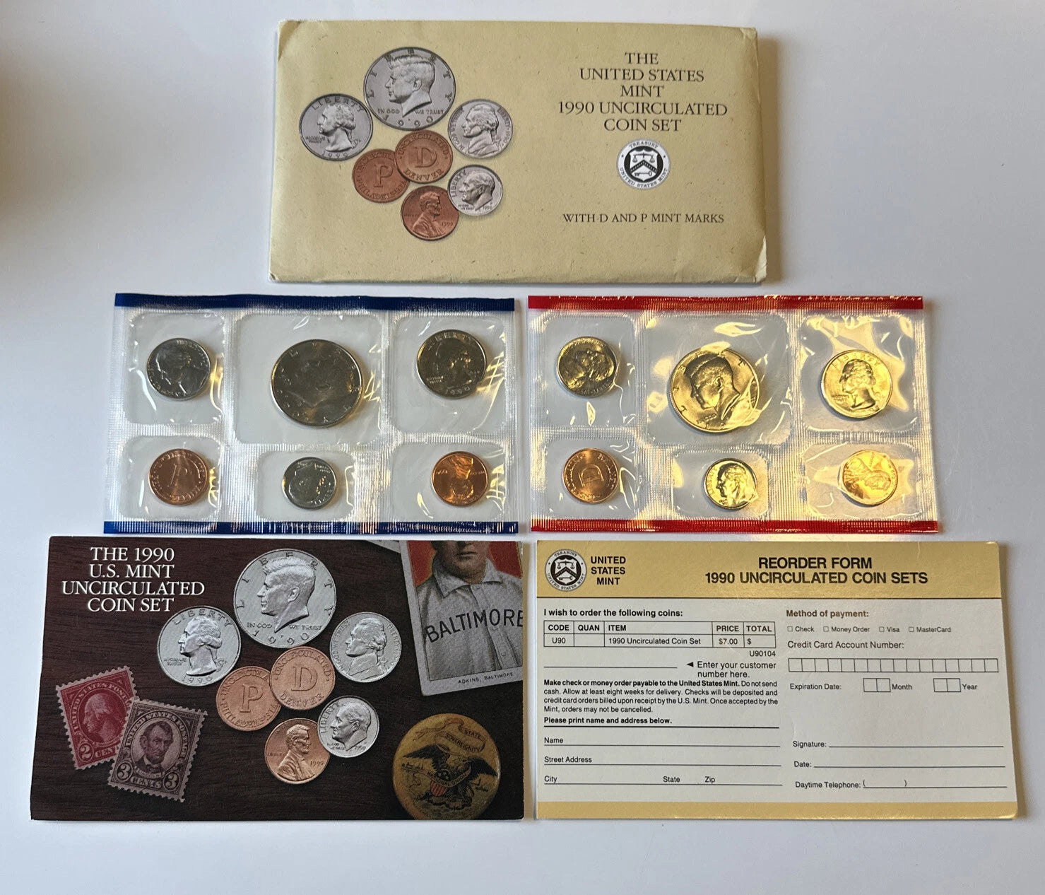 1990 P&D US Mint Uncirculated Set OGP