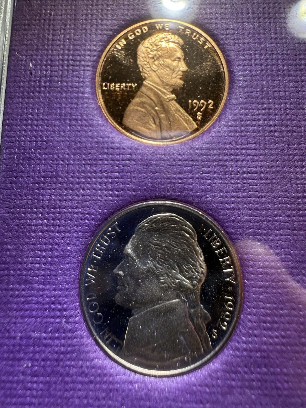 1992-S US Mint Proof Set 5 Coins with OGP & COA