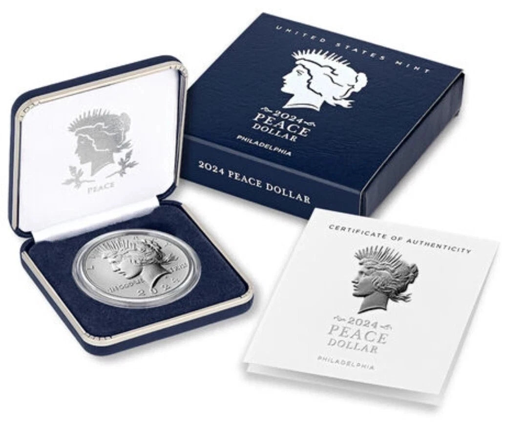 2024-P Peace Silver Dollar $1 Uncirculated OGP & COA Philadelphia Mint