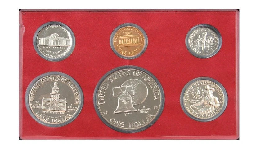 1976-S US Mint Proof Set 6 Coins OGP Bicentennial