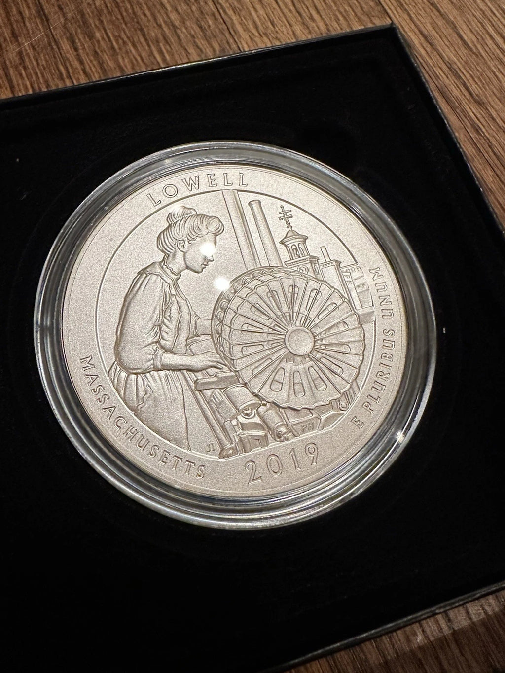 2019-P 5 oz .999 Fine Silver ATB Coin Lowell National Historical Park