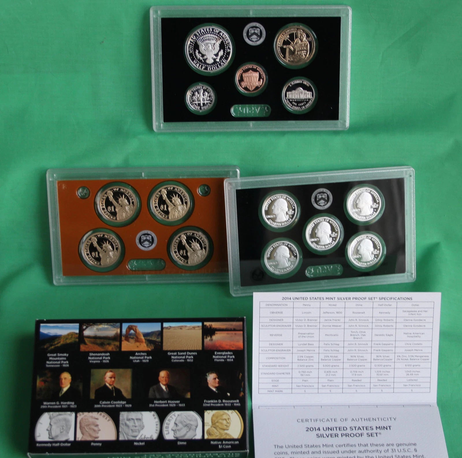 2014-S US Mint Silver Proof Set 14 Coins w/ Box & COA