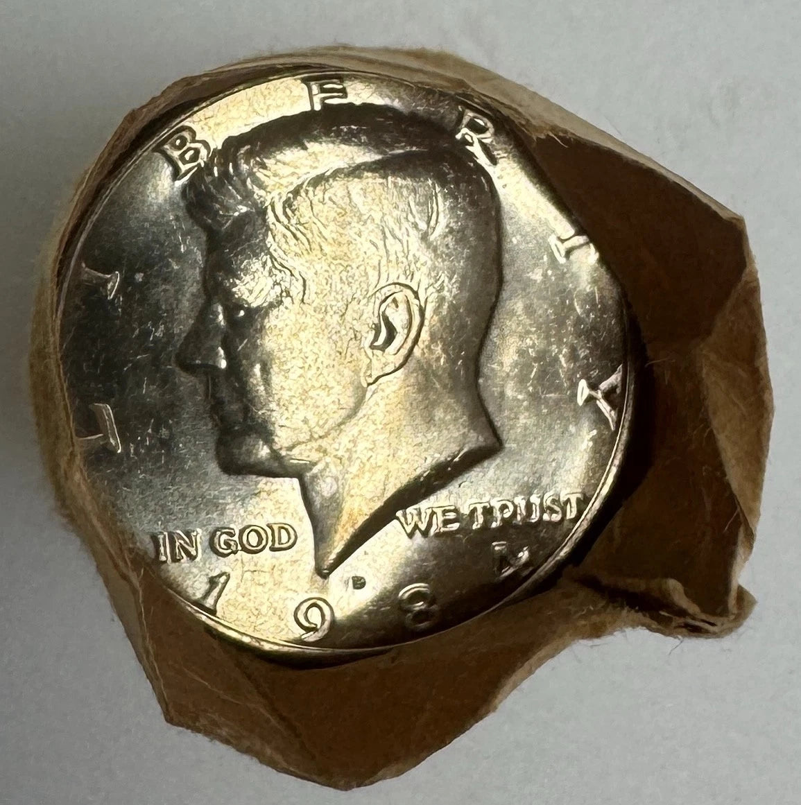 1984-D Kennedy Half Dollar 20-Coin BU Roll Hand Rolled