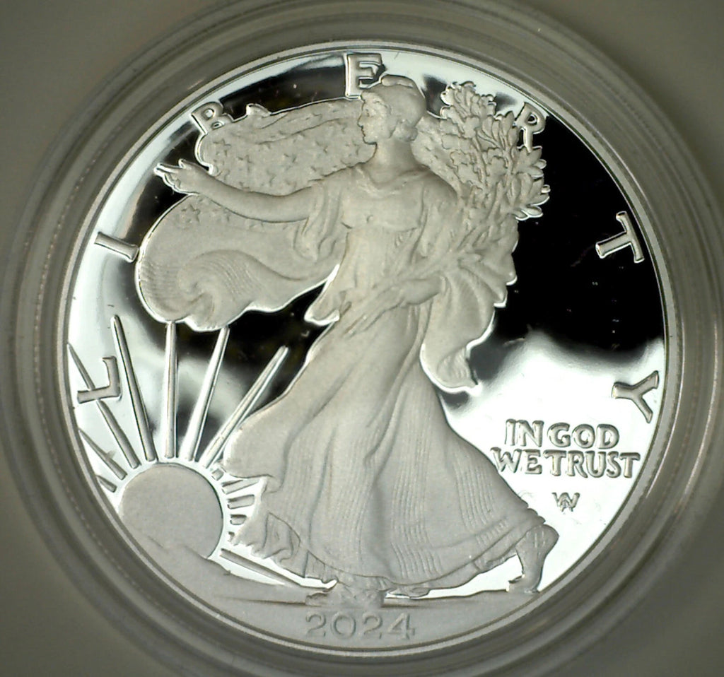 2024-W American Silver Eagle 1 oz Proof Silver Dollar Box & COA West Point