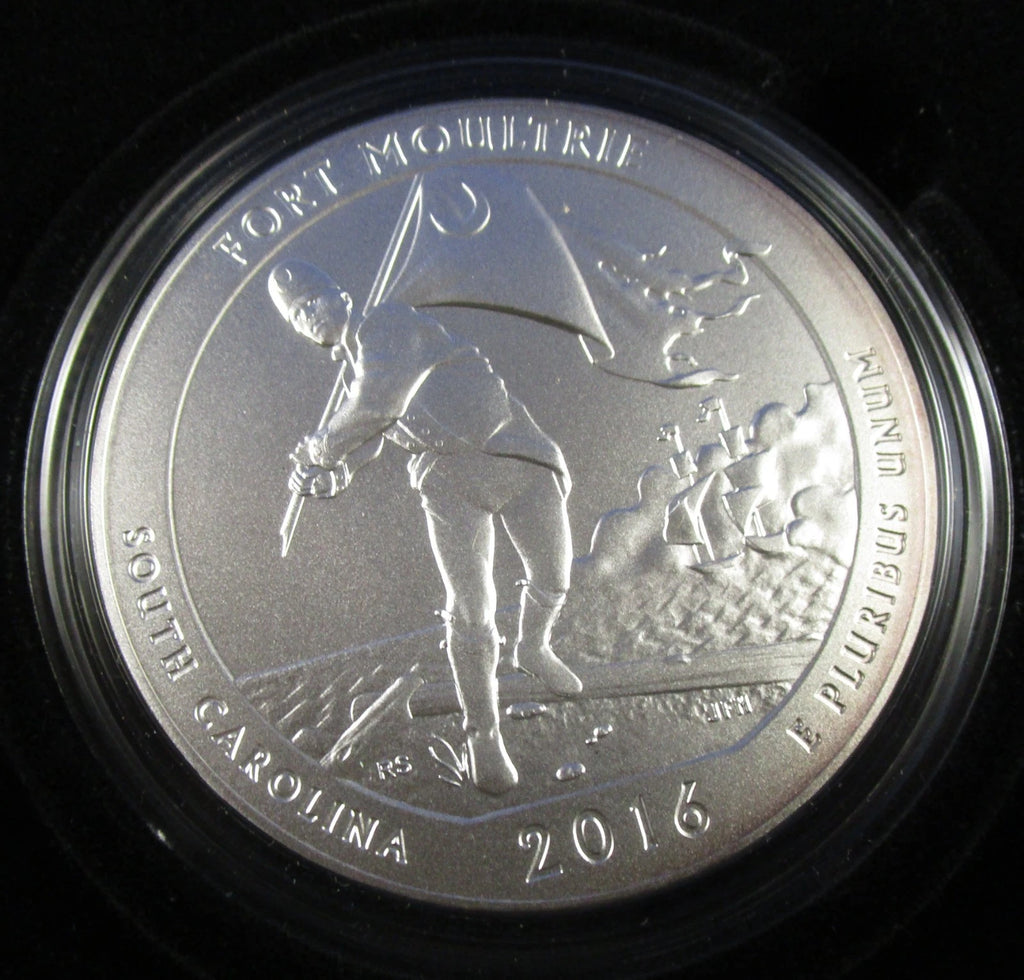 2016-P 5 oz .999 Fine Silver ATB Coin Fort Moultrie (Fort Sumter NM)