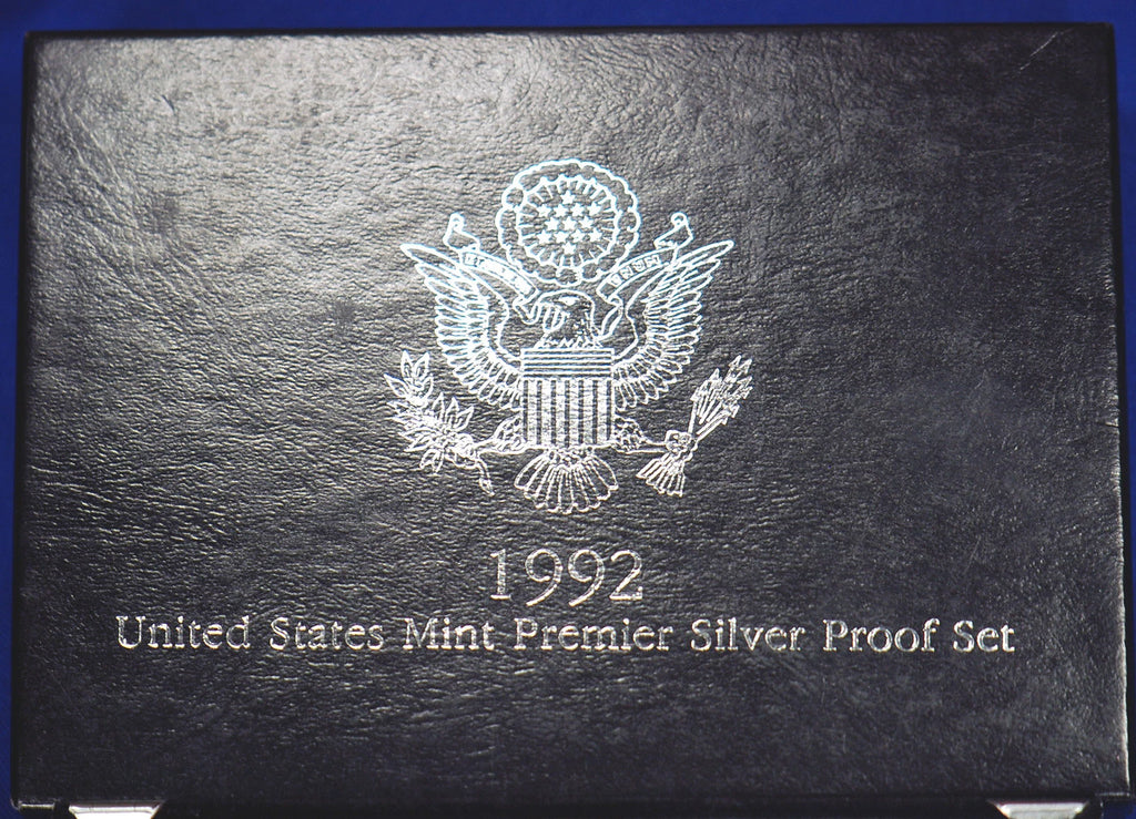 1992-S US Mint Premier Silver Proof Set 5 Coins with Custom Display Box