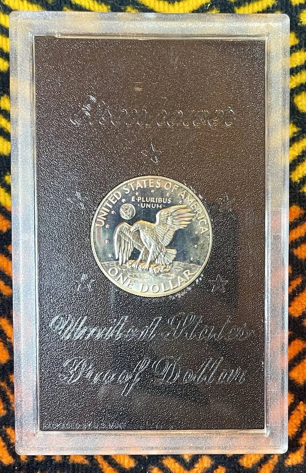 1973-S Eisenhower Silver Dollar Proof Coin OGP Brown Ike Box