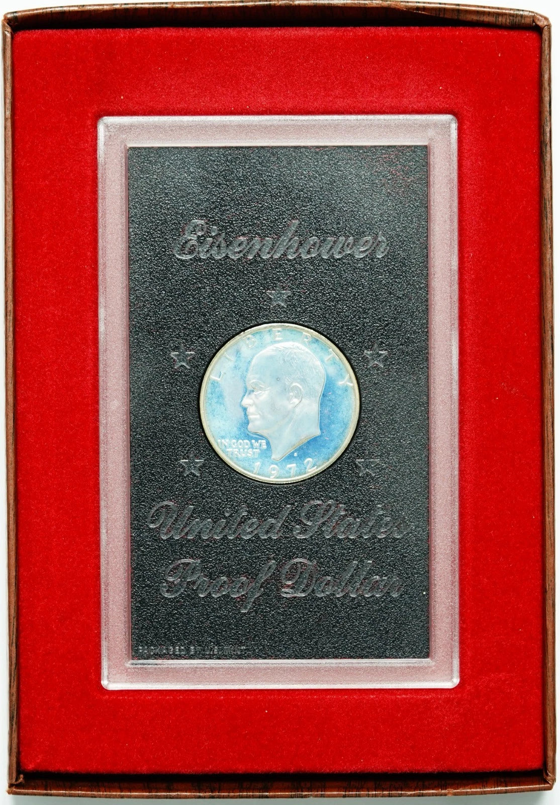 1972-S Eisenhower Silver Dollar Proof Coin OGP Brown Ike Box