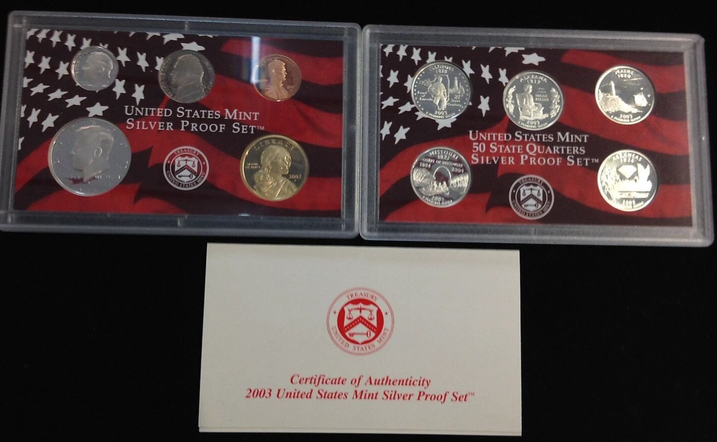 2003-S US Mint Complete Silver Proof Set 11 Coins w/ Box & COA