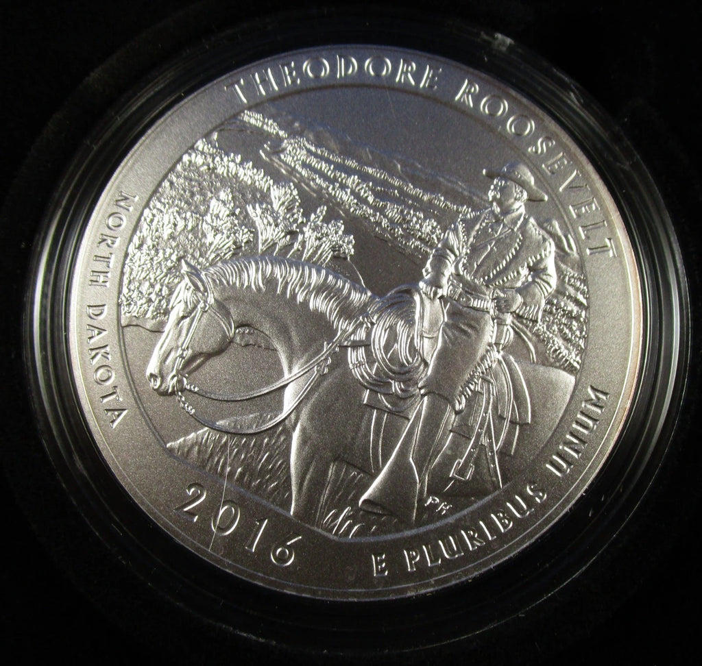 2016-P 5 oz .999 Fine Silver ATB Coin Theodore Roosevelt National Park