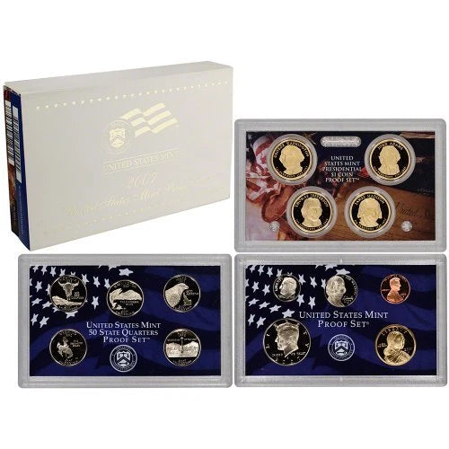 2007-S US Mint Proof Set Box & COA