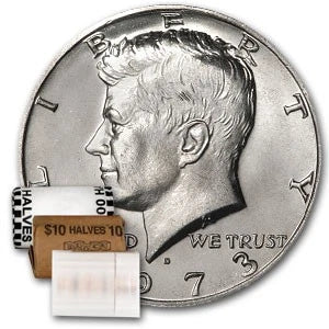 1973-D Kennedy Half Dollar 20-Coin BU Roll