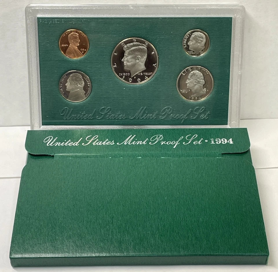 1994-S US Mint Proof Set 5 Coins w/ Box & COA